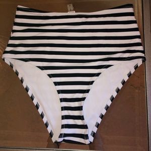 Striped bikini bottoms